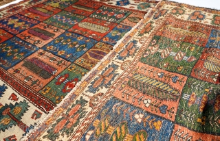 Early Village Bakhtiar or Bakhtiari
All natural colors and good original condition. Needs selvages 
4 x 6 ft                