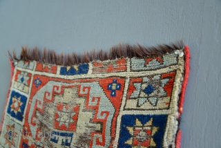 Early Anatolian Yastik with rare and unusual goat or horse hair foundation.                     