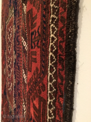 Timuri Baluch Long Rug.  Circa Antique.  Excellent condition.  Full pile.  82x43.  5 colors.  Clean and hand washed.          