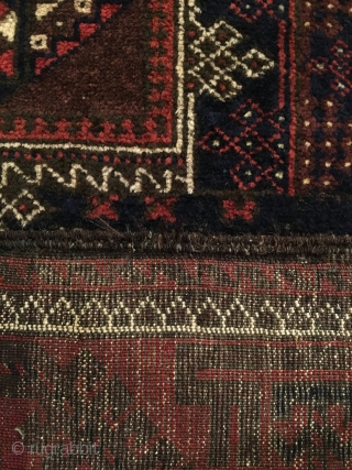 Timuri Baluch Long Rug.  Circa Antique.  Excellent condition.  Full pile.  82x43.  5 colors.  Clean and hand washed.          