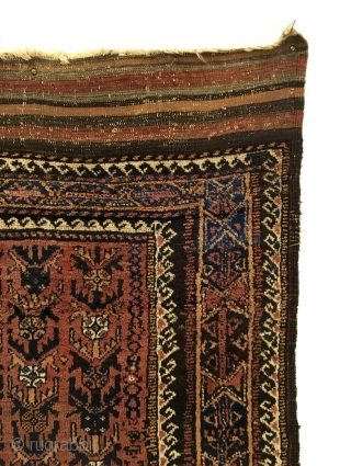 Timuri Baluch Long Rug.  West Afghanistan.  4th Quarter 19th Century.  Outstanding condition for age.  Full pile.  Soft and tribal.  4 cord goat hair selvage.  5  ...