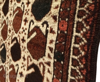 Antique Ersari Beshir Khali Rug. Late 19th Century. Colorful botehs float on white ground field. Full pile. Excellent condition. 2’3 x 4’4. 6 colors. Carefully hand washed. Ready for your floor or  ...