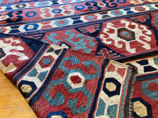 7’7” x 5’8” Antique 19th Century Caucasian Bordjalou Kazak Kilim [123]

Circa 1890, in excellent condition, this piece features five stunning vibrant colors. Given a museum quality hand wash before being stored and  ...