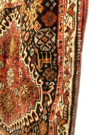 Antique Persian Qashqai Bagface. Last Quarter 19th Century. Excellent condition considering age. 9 colors. 2’0” x 2’2”. Delicately hand washed.             