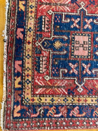 10’3” x 3’1" Karadja Runner [035]

An antique Karadja Azerbaijan runner. This piece features a five gol field with a center medallion and a hooked dragon design. Featuring six colors, this piece was  ...