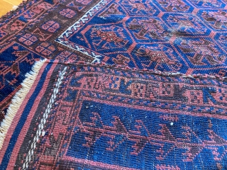 4'5" x 2'10" Timuri Prayer Rug [037]

An antique Timuri prayer rug. This rug features a blue ground with a honeycomb lattice enclosing bird tree motifs. Original kilim ends. With five stunning colors,  ...