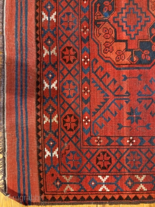 9’8” x 7’8” Ersari Main Carpet [SH-063]

An antique early Ersari main carpet. Originating from the Amu Darya region, this rug features a 2 x 6 gulli gul pattern on a Salor red  ...