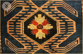 TR1082-
Antique Karabagh rug date 1916 wool on wool foundation
Very good condition
Size : 2.28m x 1.63m  7`6" x 4`6"              