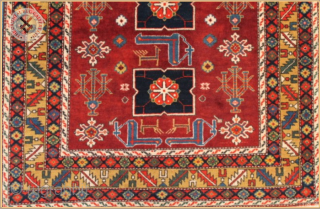 RG1009
Shirvan Kuba Karagashli rug circa 1920 synthetic pink dye 
Very good condition
Size : 1.60m x 0.99m  5`3" x 3`3"
SOLD!             