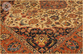 RGh1000a- 
Antique Tabriz carpet circa 1920 wool on cotton foundation
good condition
Size : 3.60m x 2.69m  11`10" x 8`10"              