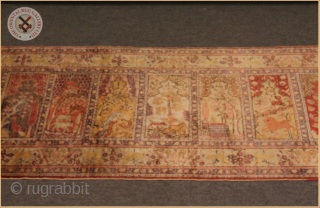 RG 3050-
Antique Old Qaisari long rug circa 1930 natural dyed silk on silk
good condition
Size : 2.20m x 0.96m  7`3" x 3`2"           