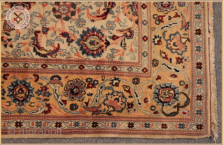 RGH4-8819-
Antique Kashan rug circa 1920 wool on cotton foundation
good condition
Size : 2.03m x 1.37m  6`8" x 4`6"               