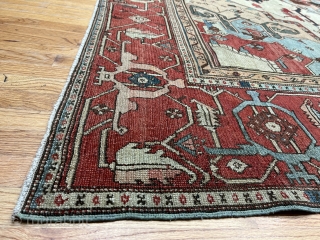 Antique Heriz/Serapi Persian Rug, size is 10'2" x 12'7" ft ( 310 x 384 cm.) wonderful condition.                