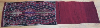 Antique Turkish Kilim Bag ca. 1900s, size: 22" x 77" long (56 x 196 cm.)                  