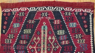 Antique Turkish Kilim Bag ca. 1900s, size: 22" x 77" long (56 x 196 cm.)                  