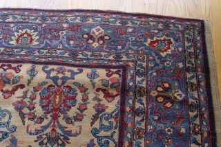 Antique Persian Farahan rug, circa 1860's, size 7' x 11'7" , good original condition.                   