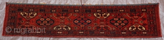 Turkoman Yomud Torba c. 1800-1840 size: 1'2" x 5'5"ft. (36" x 165 cm.) excellent original condition, all vegetable dyes, hand cleaned professionally just recently, very tightly woven (324 kpsi), no repairs.  