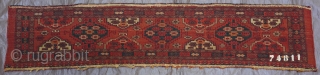 Turkoman Yomud Torba c. 1800-1840 size: 1'2" x 5'5"ft. (36" x 165 cm.) excellent original condition, all vegetable dyes, hand cleaned professionally just recently, very tightly woven (324 kpsi), no repairs.  