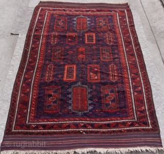 Antique Baluch Yaqub Khani Main Carpet, mid 19th Century, size is 5'10" x 9'2"                   