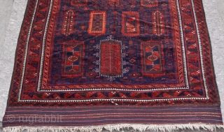 Antique Baluch Yaqub Khani Main Carpet, mid 19th Century, size is 5'10" x 9'2"                   