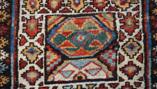 Stunning Antique Kurdish Bag face great colors, excellent original condition, size is 2'3" x 2'1" ft (27" x 25" inch)             