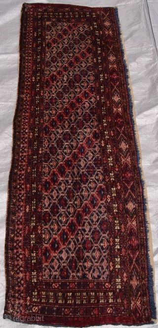 Antique Turkmen Torba, size 1'5" x 4'8" , circa 1860's, good condition.                     