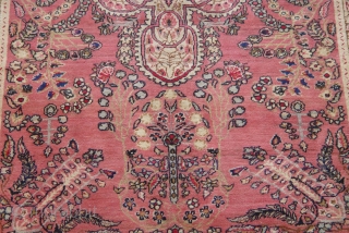 Antique Persian Lavar Kerman, ca. 1910's, the size is 4'3" x 6'5"ft. (130 x 196 cm.), wonderful original condition, no repairs, no stains, no wears, has been hand washed professionally.   