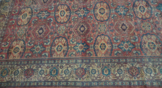 Sultanabad Mahal 19th Century Persian Rug, 9'x 11'8" ft.