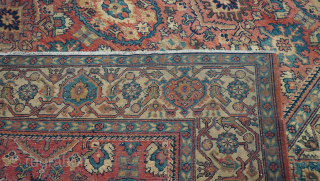 Sultanabad Mahal 19th Century Persian Rug, 9'x 11'8" ft.