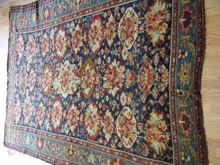 Antique Persian Bakhtiyari,  7.2 x 12.3 ft. 100% wool both pile and foundation,                   