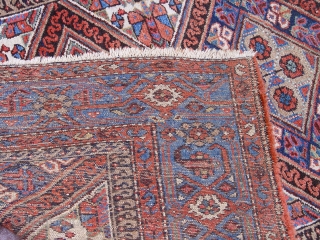 Antique Persian Karaja rug, ca. 1900-1910, it is 4' x 7', hand washed and cleaned, very good condition.               