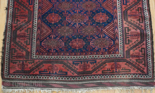 Antique Baluch Rug size is 3'6" x 6' ft.                        