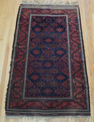 Antique Baluch Rug size is 3'6" x 6' ft.                        