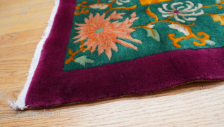 Antique Art Deco Chinese Oriental Rug, the size is (9' x 11.7" ft.) excellent condition.                  