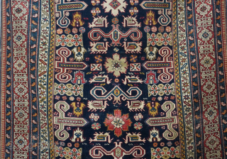 Antique Caucasian Kuba rug, it is 4'x 5'8" ft.                        