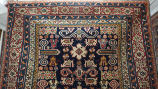 Antique Caucasian Kuba rug, it is 4'x 5'8" ft.                        