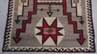 Antique Navajo Native American wool large rug it is (3'9" x 5'8" ft.) please email for more information: thetriballooms@yahoo.com              