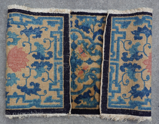 Antique Chinese Peking wool rug, 1'3" x 3'1" ft. great condition. thetriballooms@yahoo.com                     