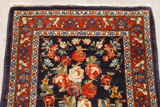 Antique Persian Mohajeran Sarouk , circa 1900's, size is 64 x 92 cm. / 2'1" x 3'ft. mint condition.              