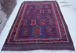 Antique Large Baluch Yaqub Khani Main Carpet, mid 19th Century, size is (5'10" x 9'2")                  