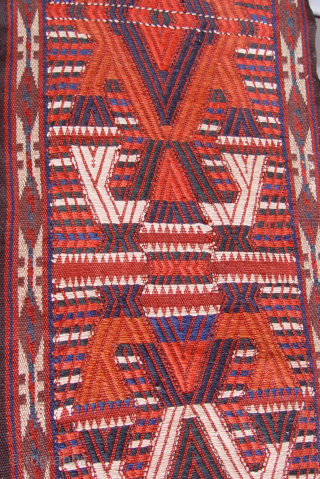Antique Yomud Turkman complete tent-band measures: size is (1' x 60' feet) circa 1880s, very good original condition.