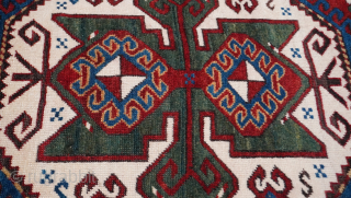 Antique Caucasian Lori Pambak Kazak rug 5'4" x 7' ft, wonderful original condition, circa 1840s, professionally hand washed.               
