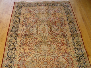 Antique Ravar Kerman Persian runner measures 4'1" x 14'7" (124 x 444 cm.) circa 1900 or older , great original condition, remarkable piece with stunning colors, no repairs, no wears, full pile  ...