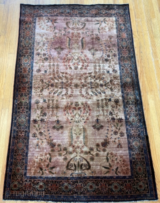 Antique Farahan Sarouk Rug size is(4' x 6'7" ft)(122 x 201 cm)                     