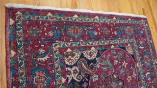 Antique Turkish Sparta Paisley rug, size is (5'3" x 6'9" ft.)                      
