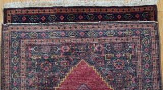 Antique Kurdish Senneh oriental rug, 2'3" x 3'3" (69 x 99 cm.), ca. 1920s-1900s, excellent original condition, has been hand washed and cleaned professionally just recently.       