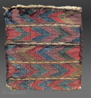Baluch Bag, W. Afghanistan, late 19th C/early 20th C(?), 1'2" x 1'3"

A small bag, possibly a chanteh (personal bag), all natural dyes, good patina/age

SOLD         