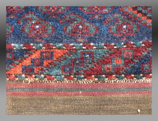 Baluch 'Balisht' (pillow cover), SE Persia, 19th C. 1'6" x 2'6"

Silky pile, no repair, one minor spot of wear (see detail image)

all natural dyes, finely woven, soft handle

SOLD     