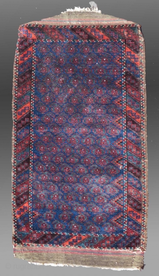 Baluch 'Balisht' (pillow cover), SE Persia, 19th C. 1'6" x 2'6"

Silky pile, no repair, one minor spot of wear (see detail image)

all natural dyes, finely woven, soft handle

SOLD     