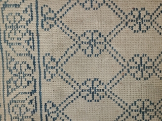Agra Carpet. 
Cotton pile. 
48 x 80
Circa 1920                         